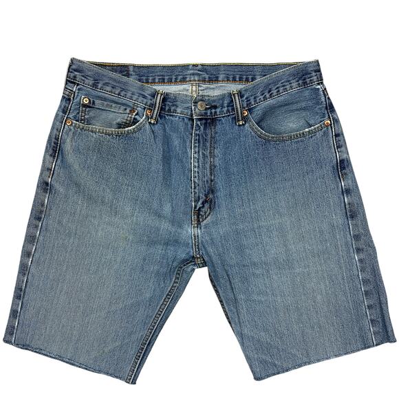 Levi's 505 Dad Jean Shorts Men's 36" (36x10) Cutoffs Grunge Jorts Retro Denim - Picture 1 of 15